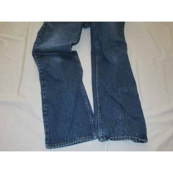Vtg 90s Levis 517 Jeans Mens 32/33x33 Bootcut Orange Tab MADE IN USA Distressed - Picture 8 of 11